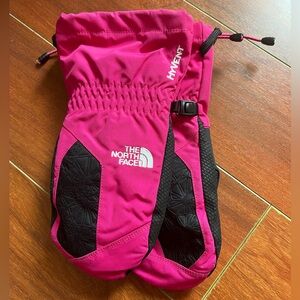 The North Face Kids' Fuchsia and Black Mittens